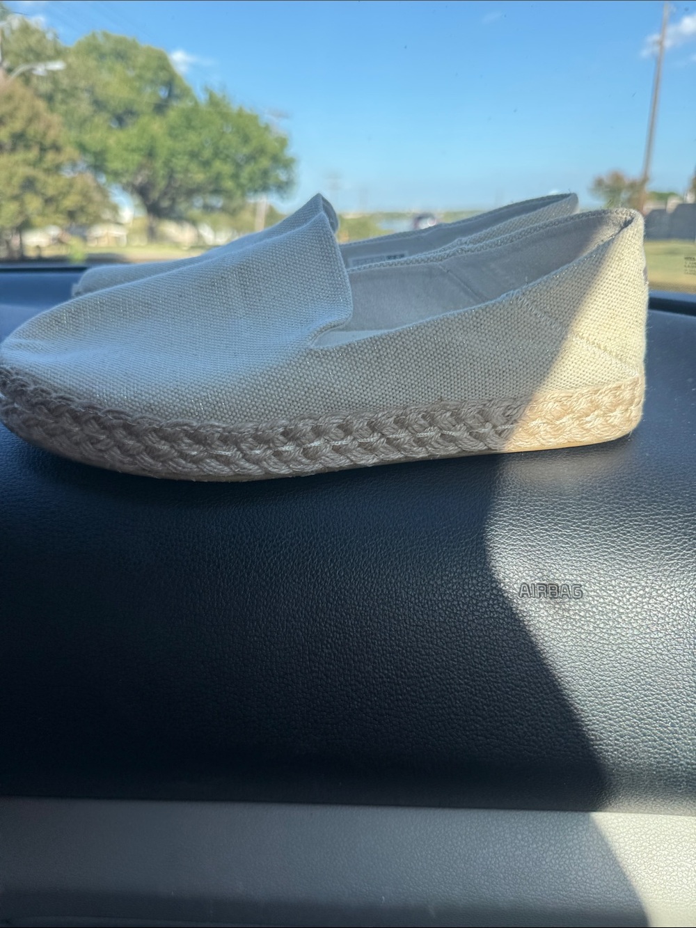 TOMS Natural Canvas Espadrille Slip-On
